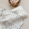 Floral Muslin Toddler Blanket & Pillow Set – Sage Green Print