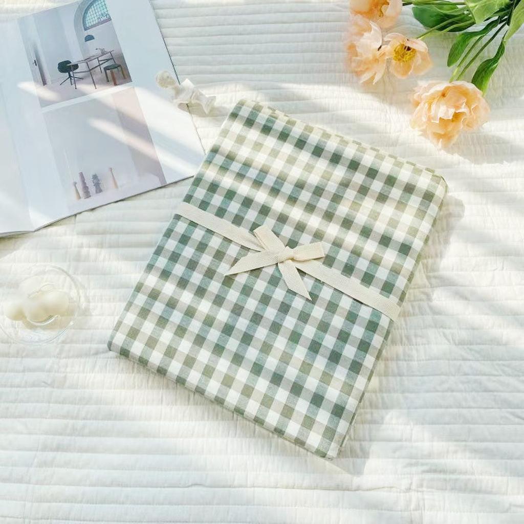 Cotton Gingham Sheet Set - 7 colors Green