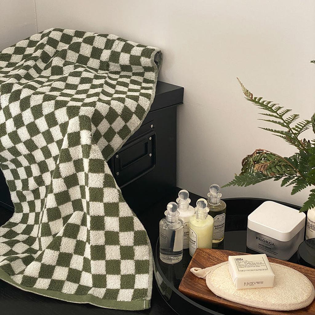 Cotton Gingham Towel - 5 Colors Green