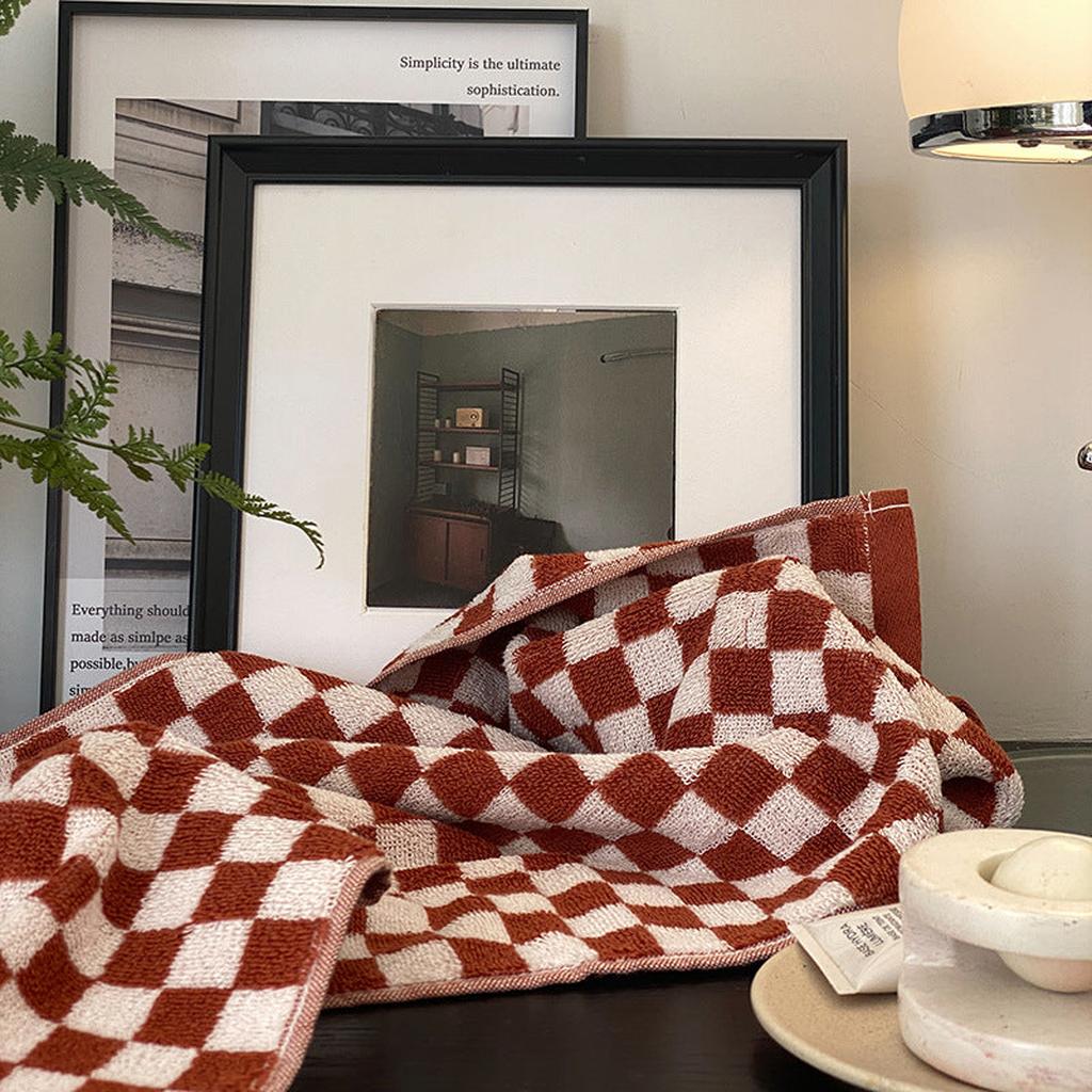 Cotton Gingham Towel - 5 Colors Red