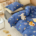 Cotton Jersey Space Duvet Cover – Blue Astronaut Bedding