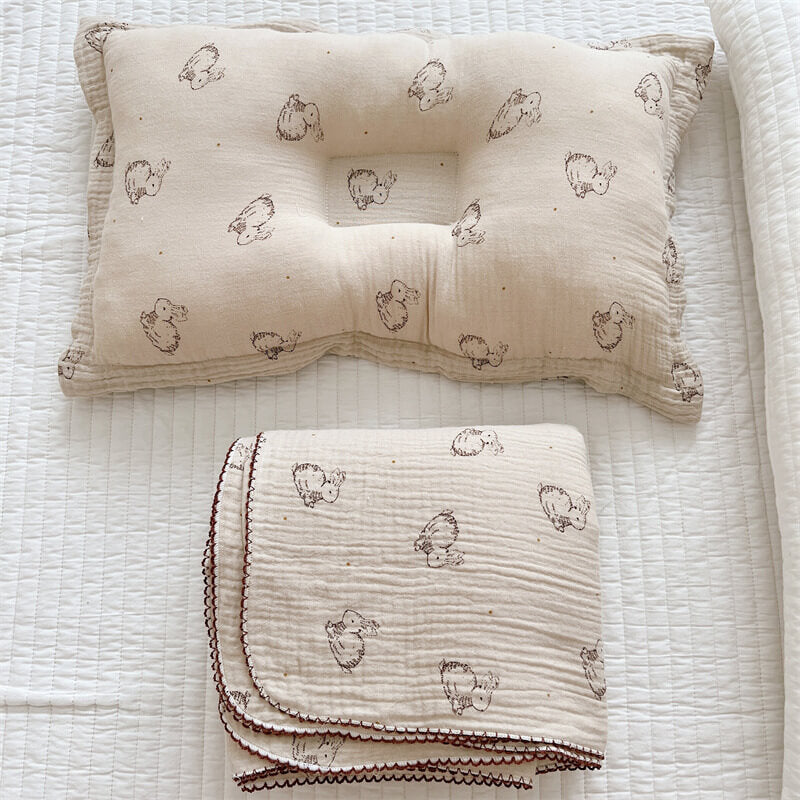 Cotton Muslin Baby Blanket – Vintage Floral Print