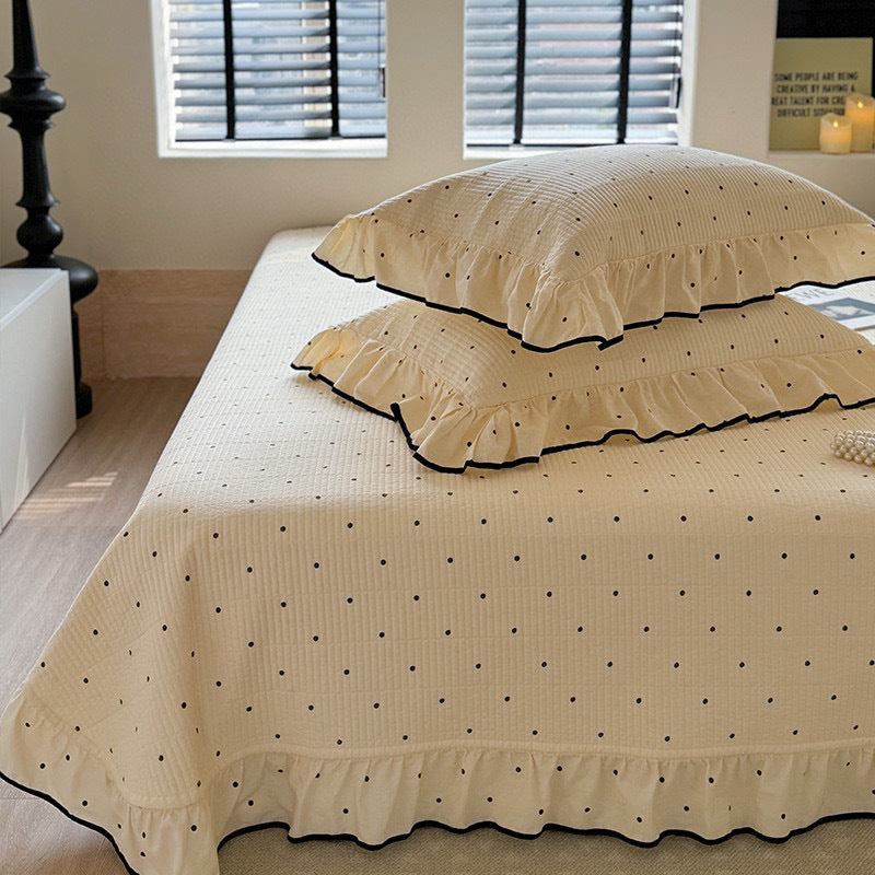 Cotton Quilted Comforter Set – Ruffled All-Season Bedding