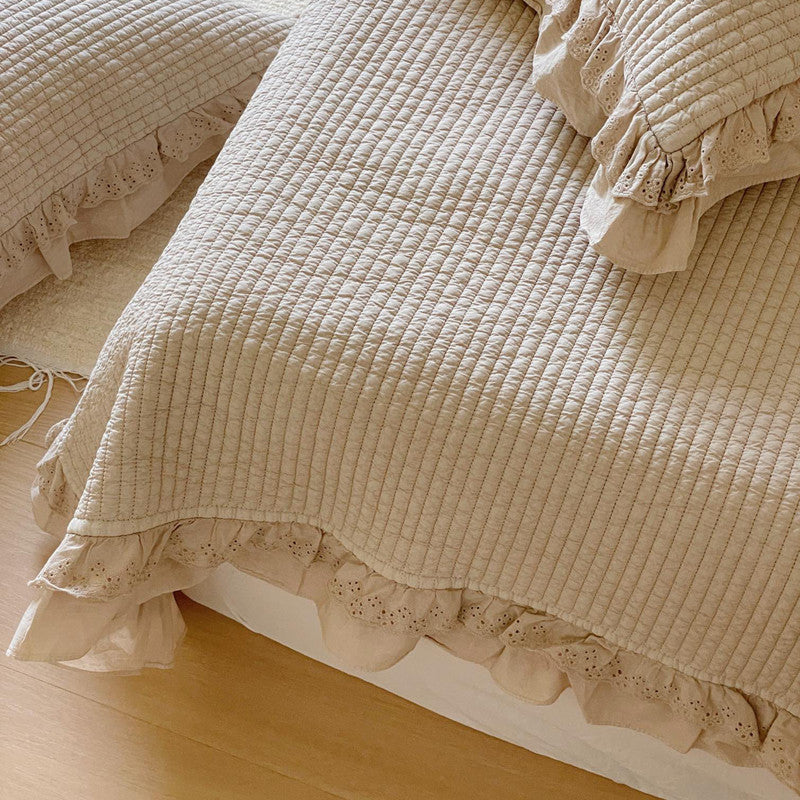 3-Piece Cotton Quilted Coverlet Set – Soft & Lightweight