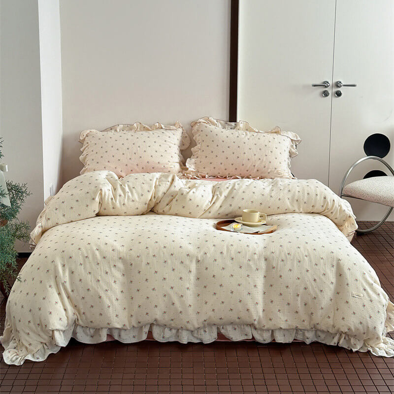Floral Cotton Bedding Set – Vintage Petite Rose