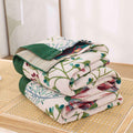 Cotton Gauze Throw Blanket - Reversible Floral Blanket