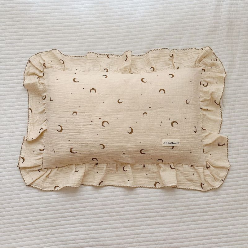 Best Cotton Toddler Pillow Insert + Pillowcase: Moon