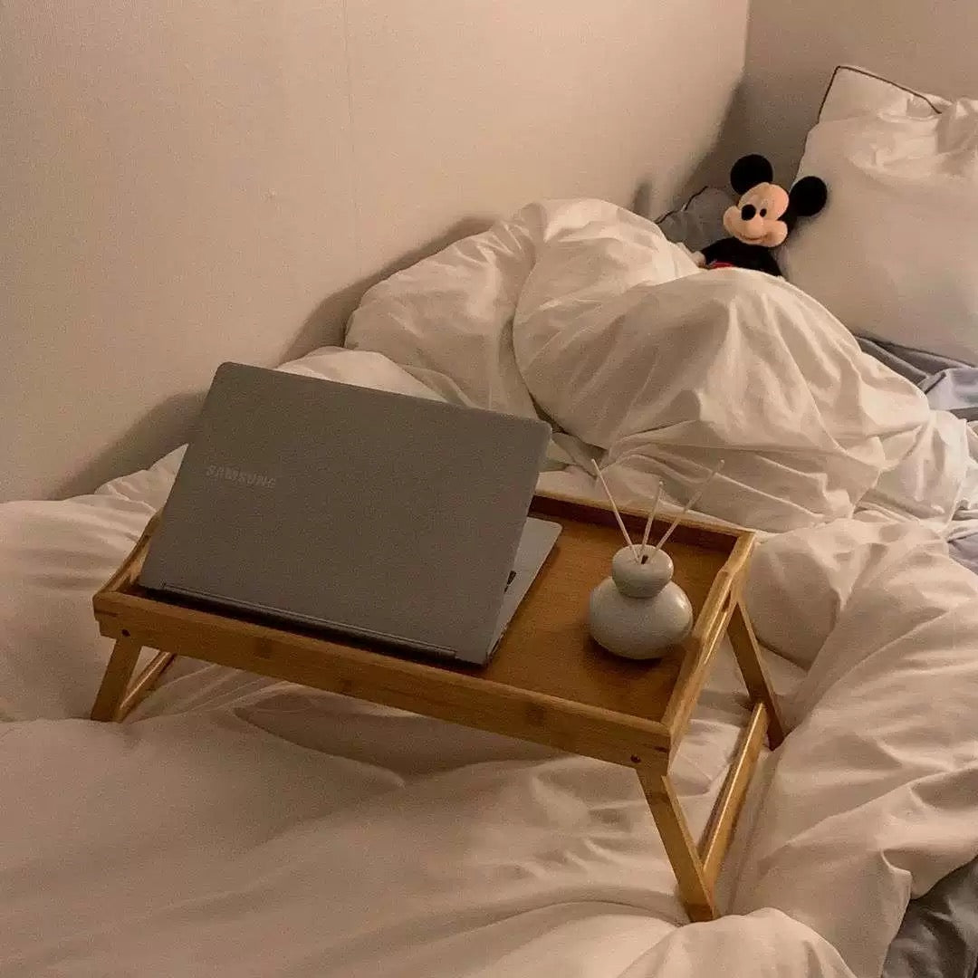 Wood Bed Table