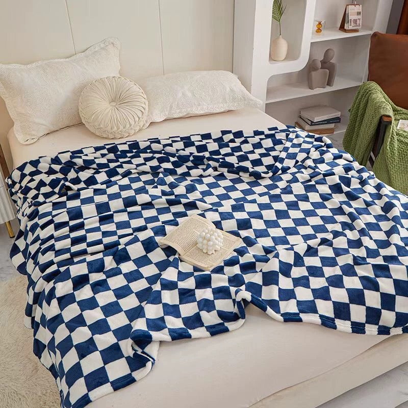 Checkered Blanket Blue
