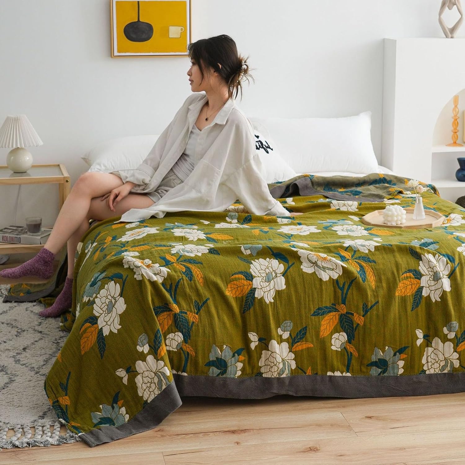 Olive Garden Printed Cotton Quilt