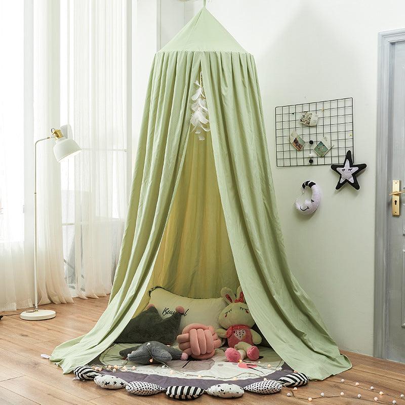 Kids Bed Canopy — Solid Color Nursery Room Decor Mingt Green