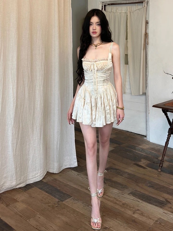 Vintage Satin Mini Dress