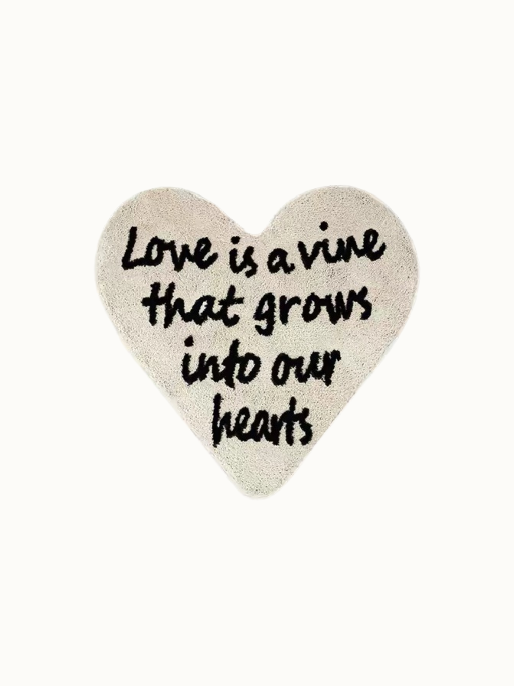 Heart Shaped Typography Rug