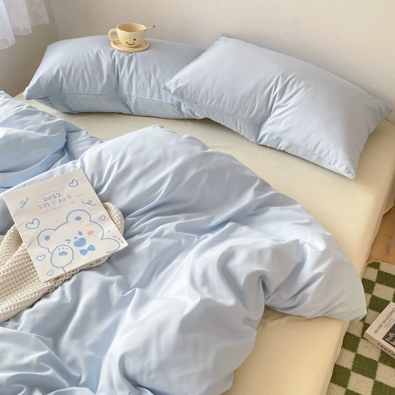 Pastel Blue & Cream Duvet Cover Set