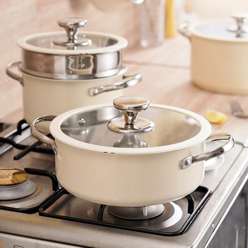 Maison Beige Stainless Cookware Set