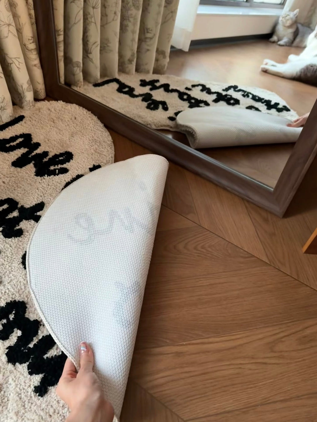 Heart Shaped Typography Rug