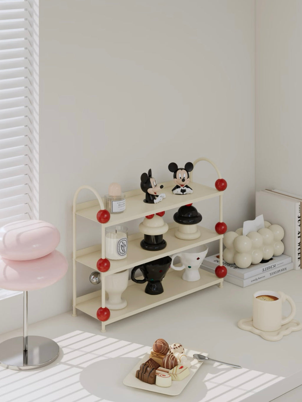 Pastel Perfume Display Shelf