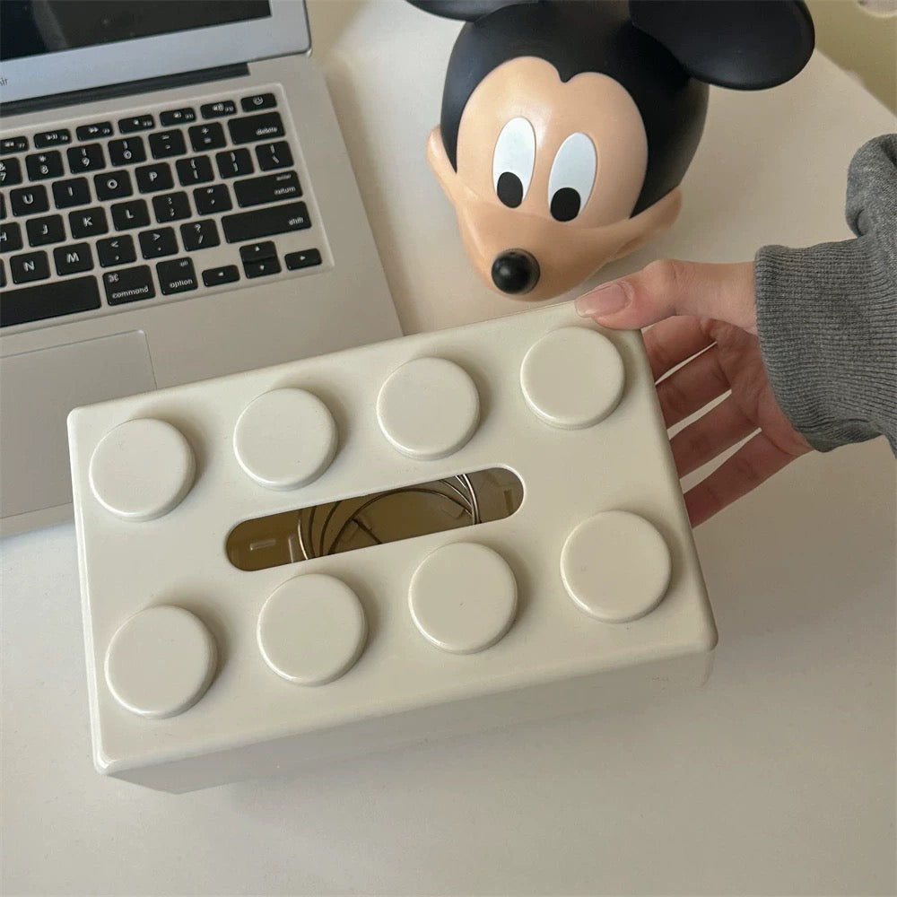 Creative Building Blocks Tissue Box White