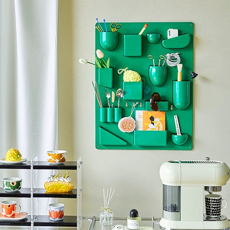 Wall Mounted Pocket Organizer Green