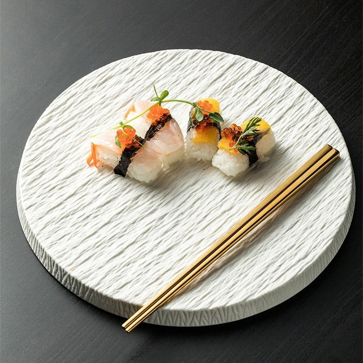 Tsuki Matte Stone Dinner Plate White