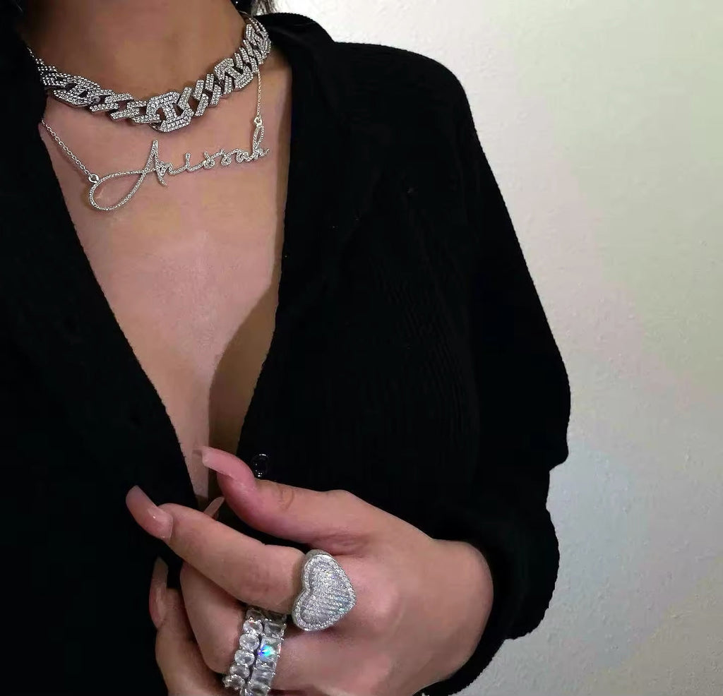 Custom Crystal Name Necklace