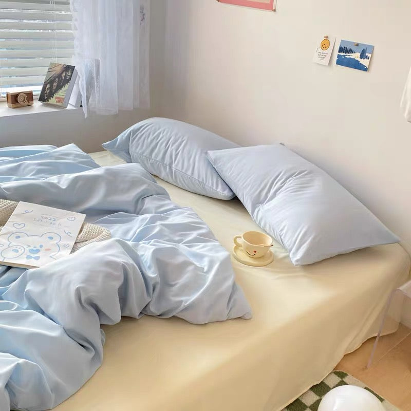 Pastel Blue & Cream Duvet Cover Set