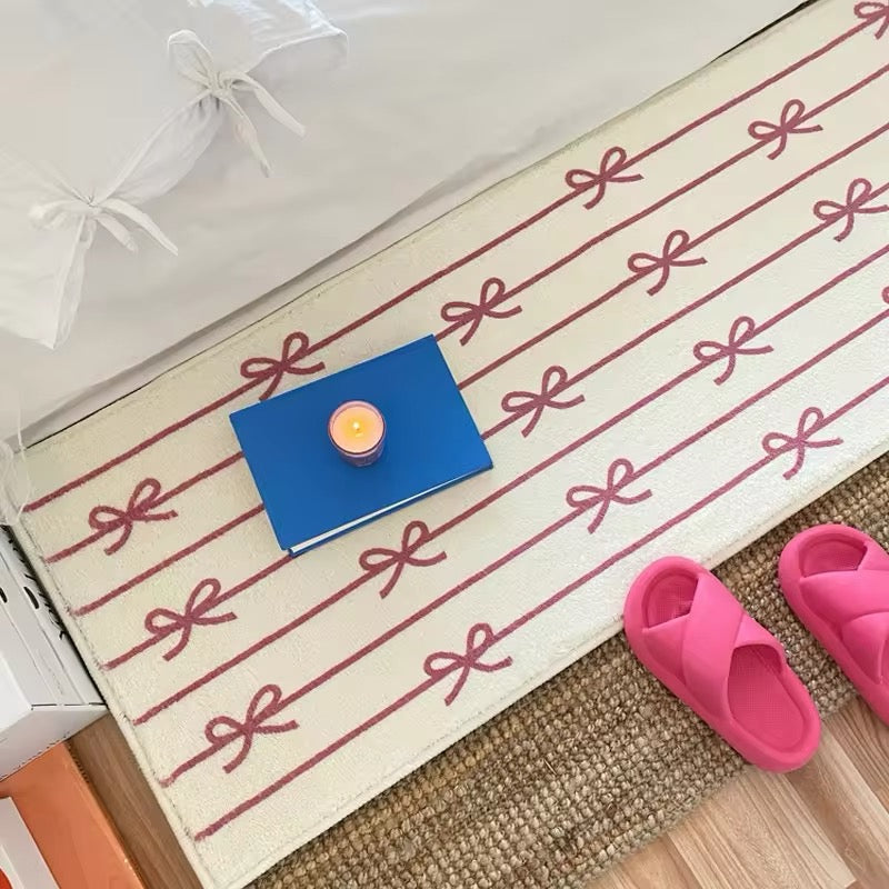 Coquette Bow Rug Pink