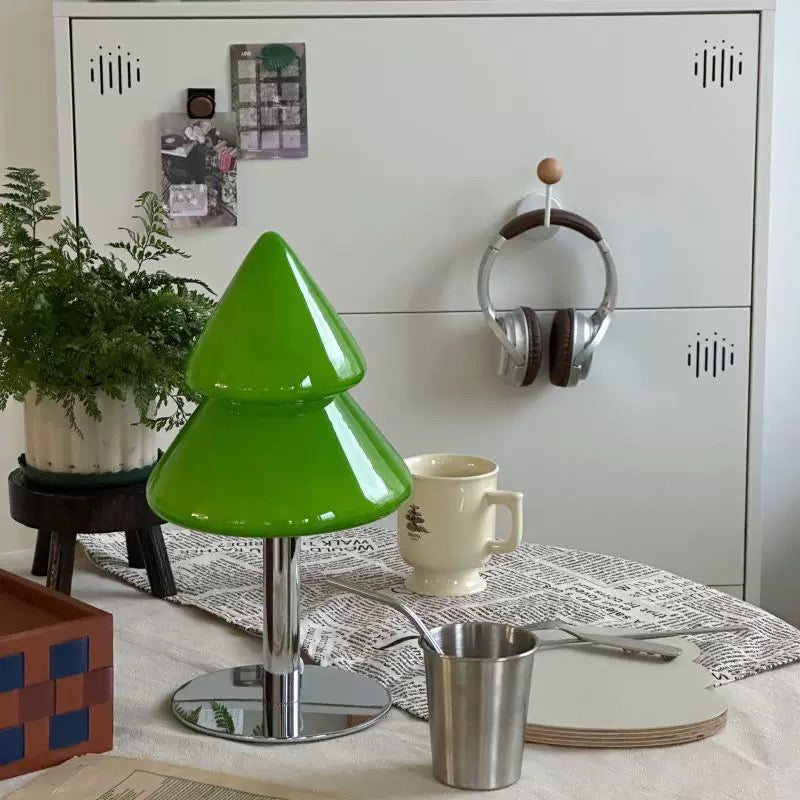 Christmas Tree Glass Table Lamp