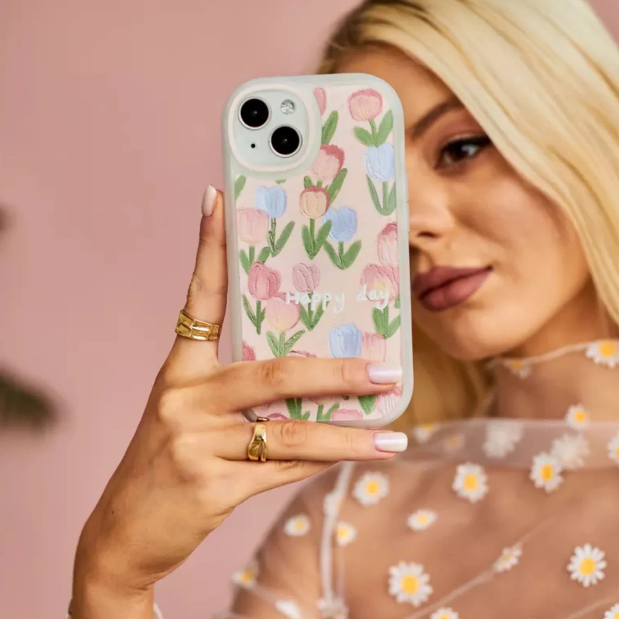 Pink Flowers iPhone case