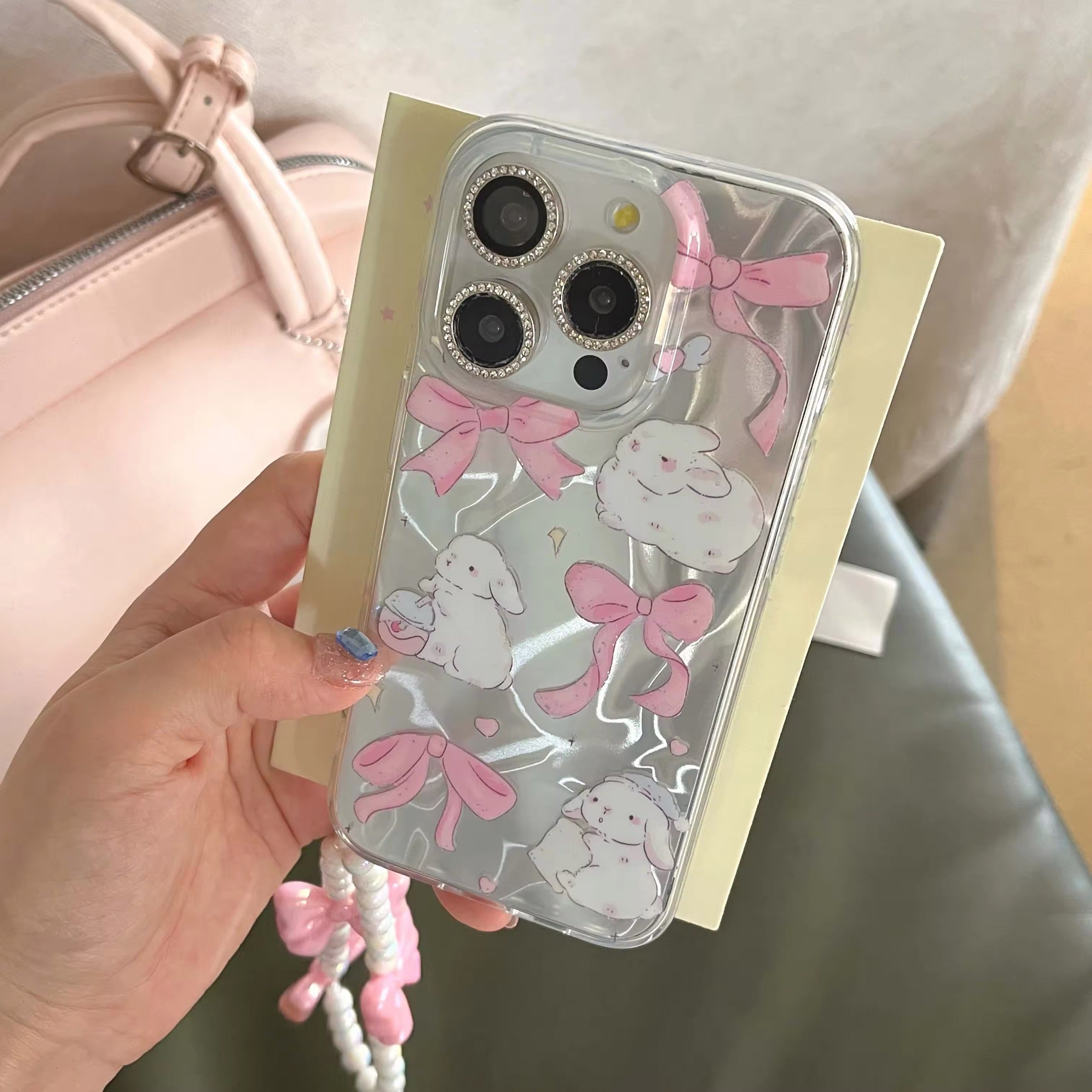 Pink Bow Bunny iPhone Case