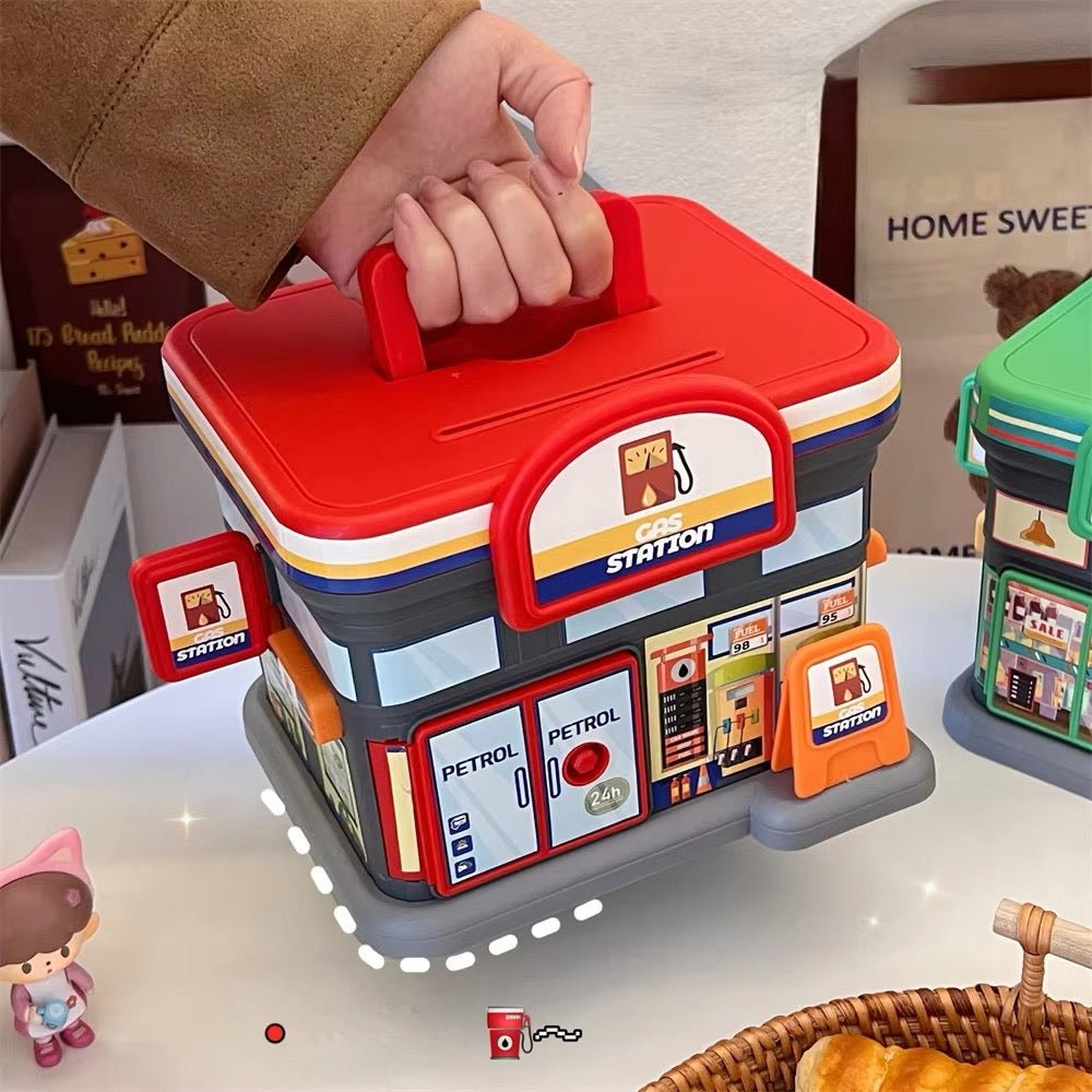 Kawaii Piggy Bank Gas Station
