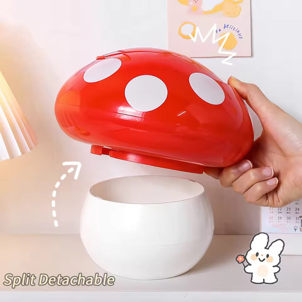 Cute Mushroom Desk Trash Can