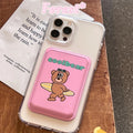 Cartoon Bear Wallet MagSafe Card Holder
