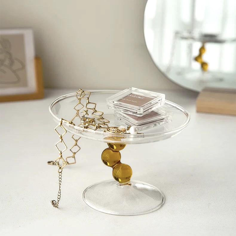 Curved Glass Jewelry Tray