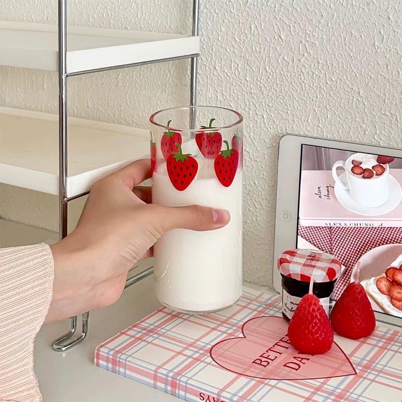 Strawberry Glass Cup