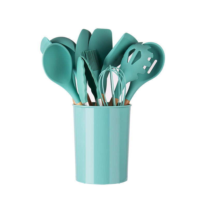 12-Piece Silicone Spatula Set Teal