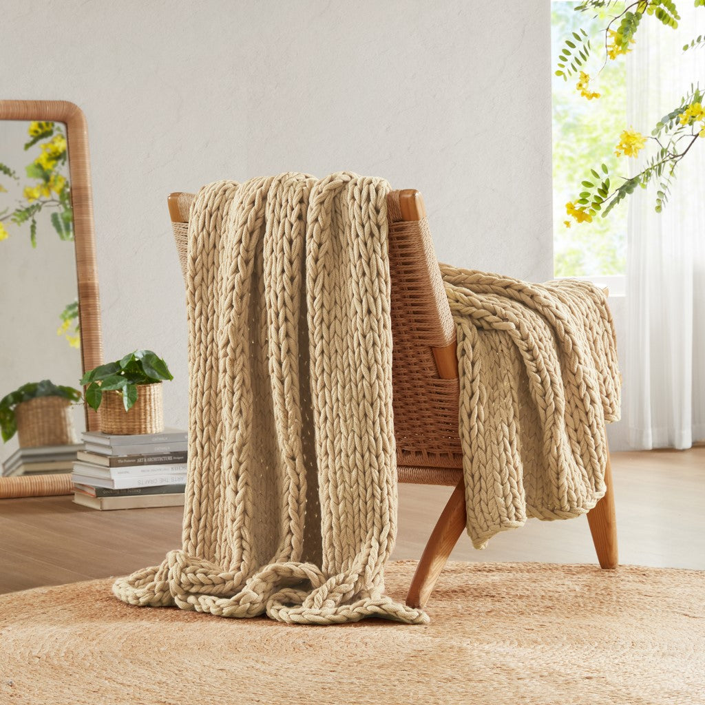 Chunky Double Knit Handmade Throw Blanket