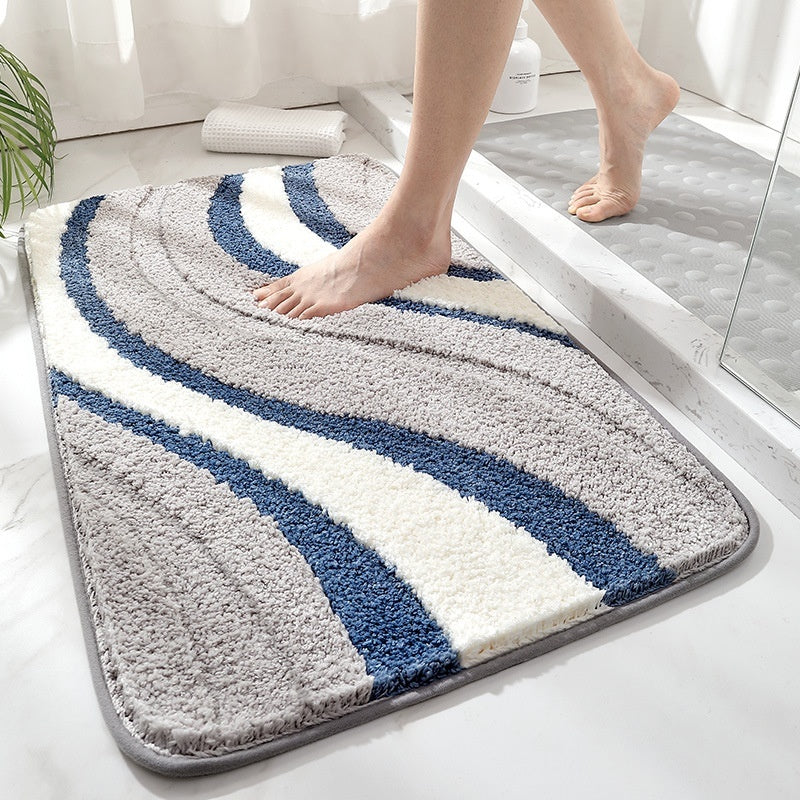 Soft Plush Bathroom Mat Non-Slip Gray