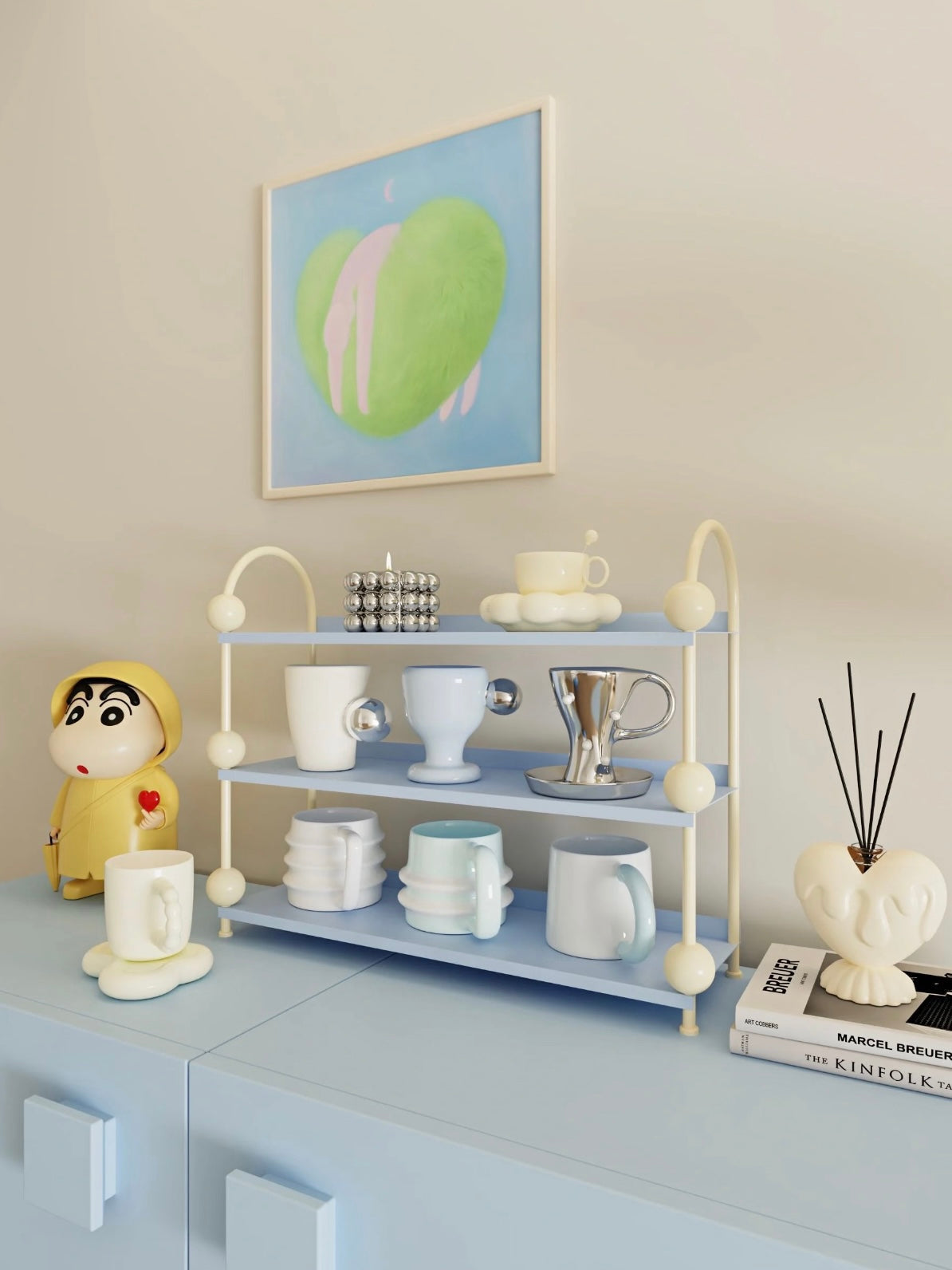 Pastel Perfume Display Shelf