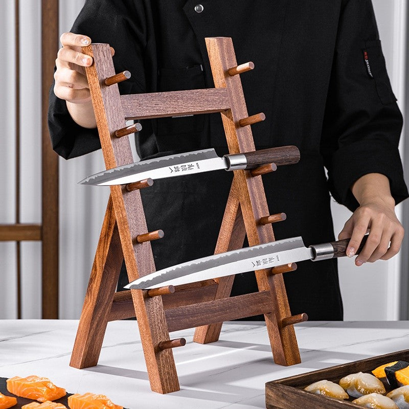 Wooden Knife Holder - Hand Polished Japanese Style