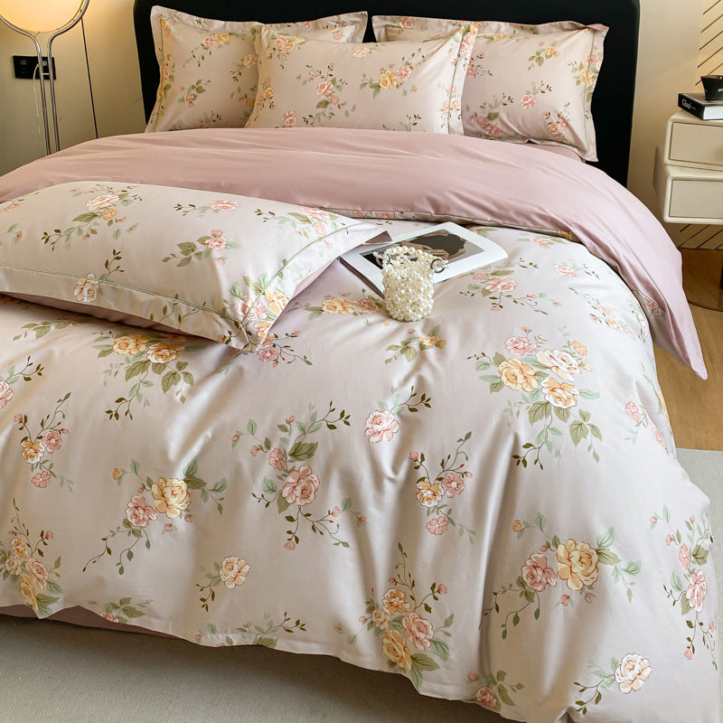 Cotton Floral Bedding Set (4PCS) Rose Garden