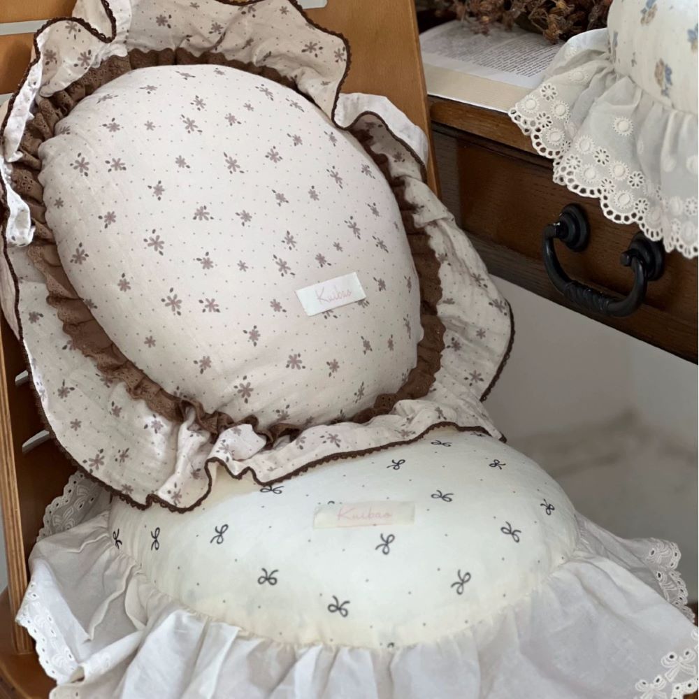 Round Ruffle Decorative Pillow
