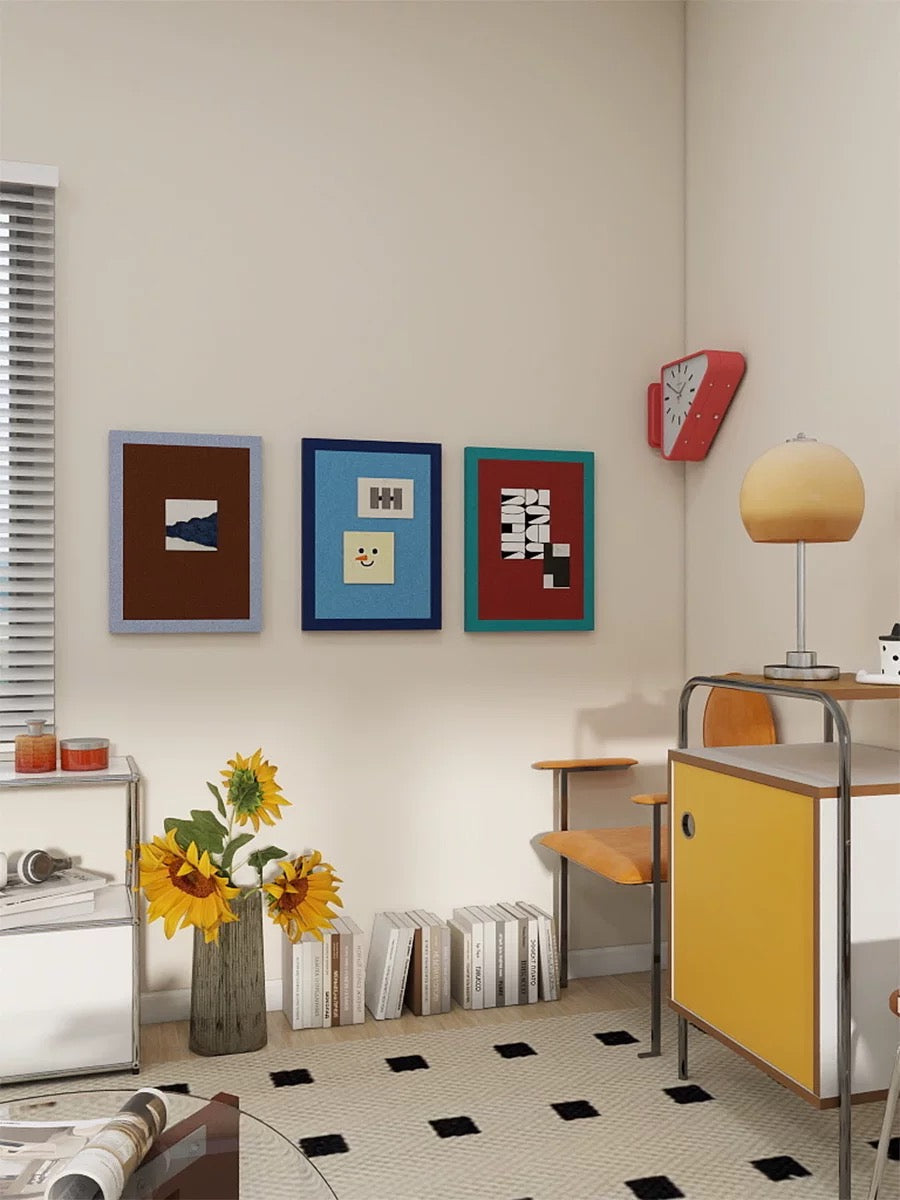 Two-Tone Felt Push Pin Board