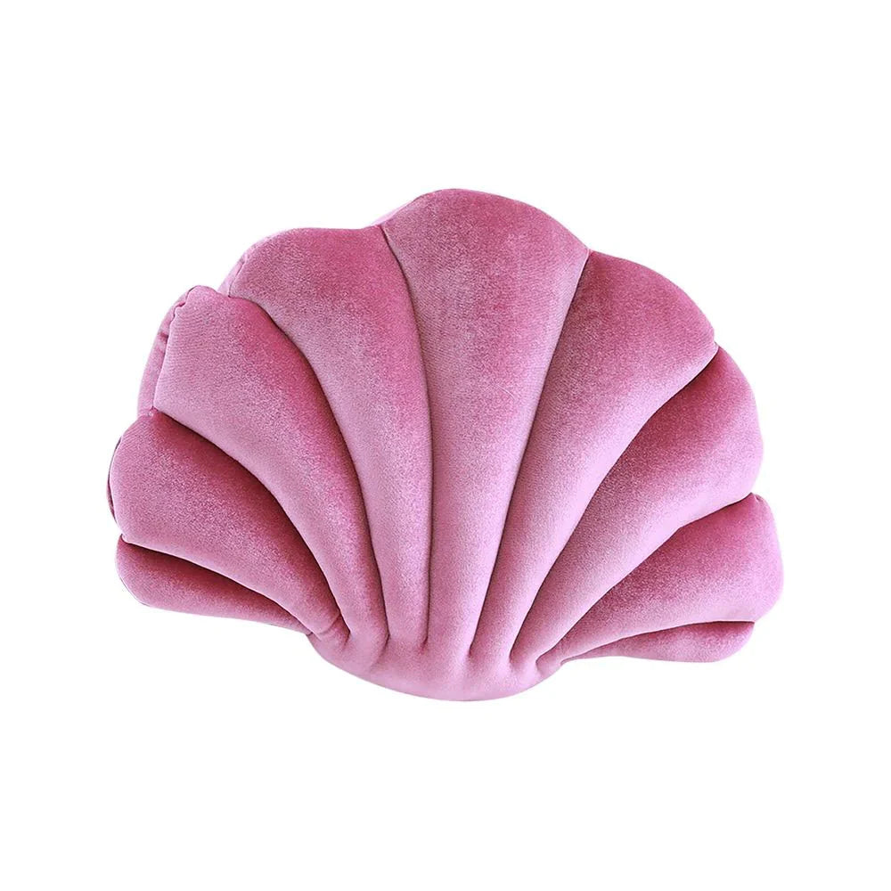Sea Shell Velvet Throw Pillow Pink