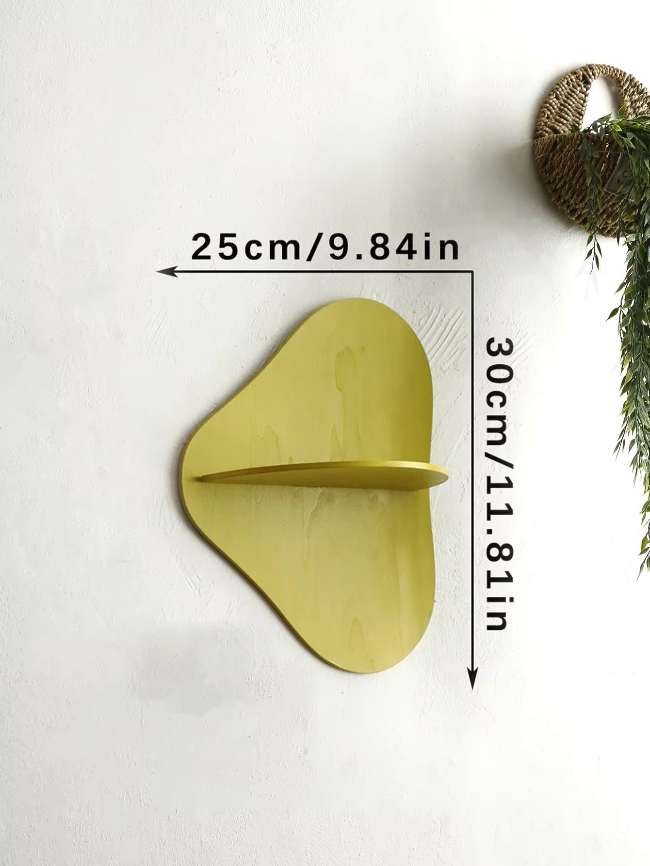 Wooden Floating Wall Shelf Green