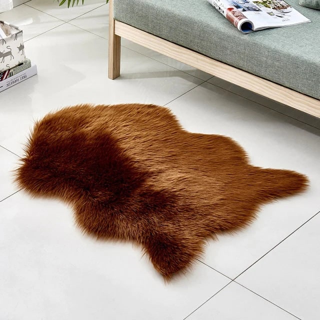 Fluffy Rug Brown