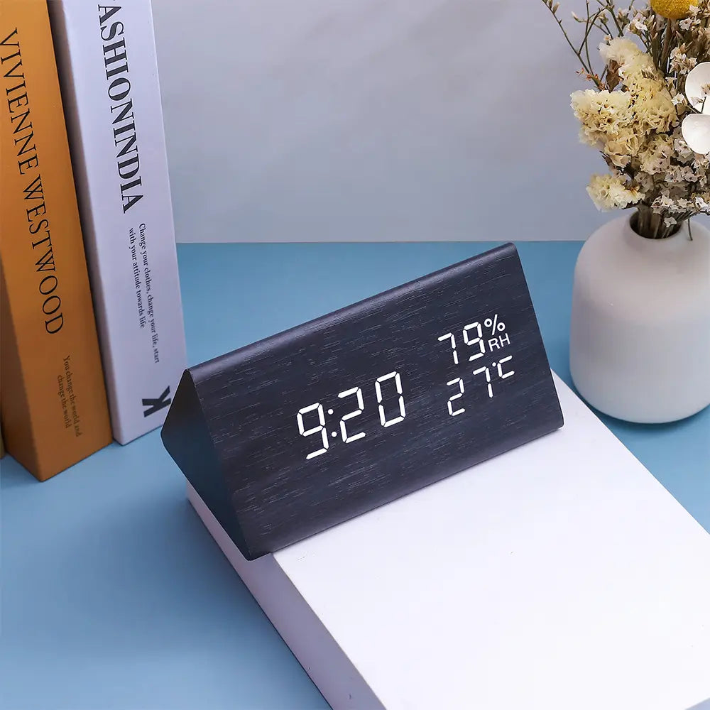 Modern Wood Decor Digital Clock