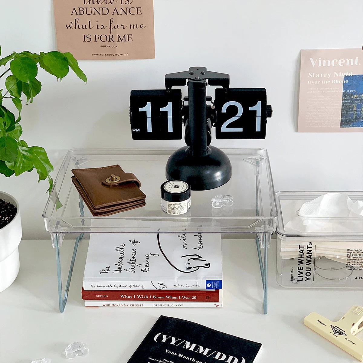 Retro Tabletop Flip Clock Full Black