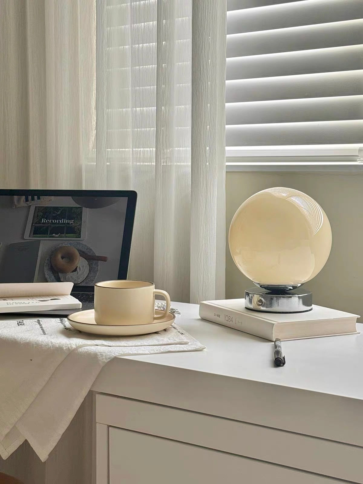 Space Age Glass Globe Lamp
