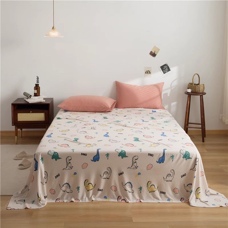 Cotton Bed Sheets for Kids Dinosaur